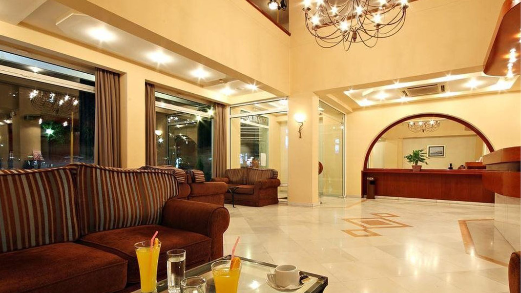 Lobby på Arkadi Hotel, Kreta, Grækenland